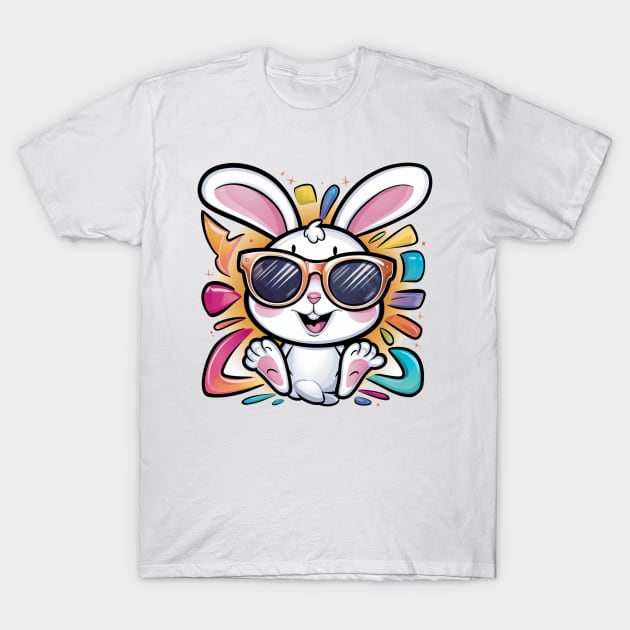 Cute Rabbit T-Shirt by alby store